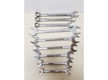 Nine Craftsman SAE Assorted Sized Wrenches
