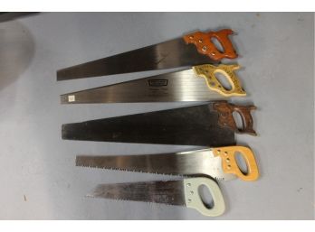 Group Of Five Quality Hand Saws From Craftsman And More