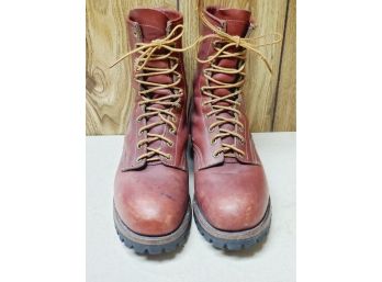 Vintage Pair Of Herman Survivors Men's Leather Work Boots - Size 11W