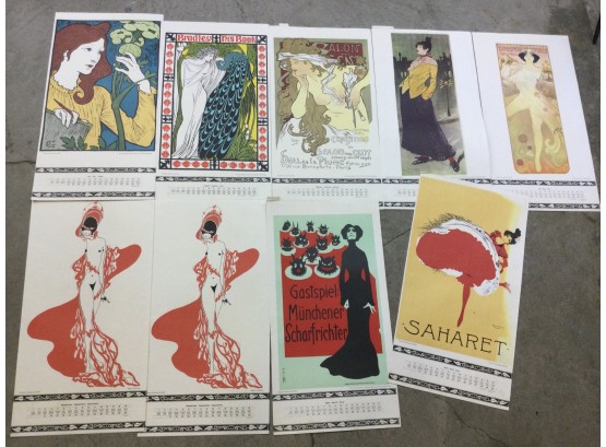 Lot Of Offset German Posters, Theater, Expo Scenes, Mucha & Others
