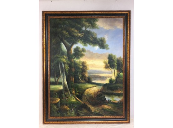 Giclee On Canvas, Idyllic Landscape, Twilight, Decorative Art