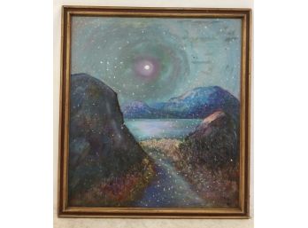 Painting, The First Snow, Milton Lunin, Peekskill Artist, Oil On Canvas
