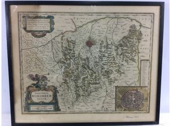 Antique Map, Territorium Norimbergense, By Guilielmo Blaeuw,