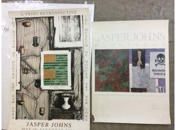 2 Jasper Johns Posters, Museum Of Modern Art, 1986, Signed