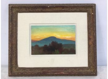 Painting, Mountain View, Sunset, By Ann Getsinger, Oil On Rag
