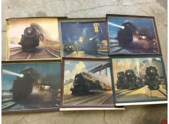 6 Railroad Posters, New York Central Lines, Various Artists.
