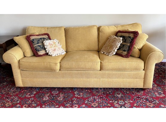Ethan Allen Bennett Queen Sleeper Sofa With 6 Pillows & Original Receipt