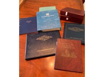Lot: 8 Binders Of Stamps And Contents: HECO Mint Sheet File,  Philatelic History Of Original 18 Colonies