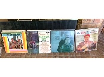 Lot: 17 Record Albums - (3) Burl Ives, (3) Simon & Garfunkel, (4) Oak Ridge Boys, (7) Kingston Trio