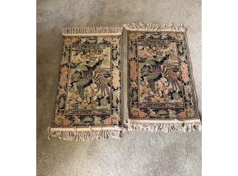 Rugs (C) -Pair Of Vintage M.J. Whitthall Anglo Persian Rugs    Bird Pattern