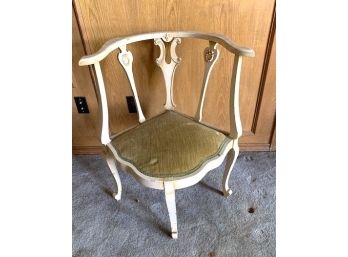 Vintage Corner Chair With Cabriole Legs