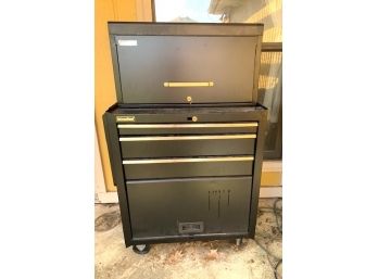International 2-section Tool Chest With Key To Lock Top