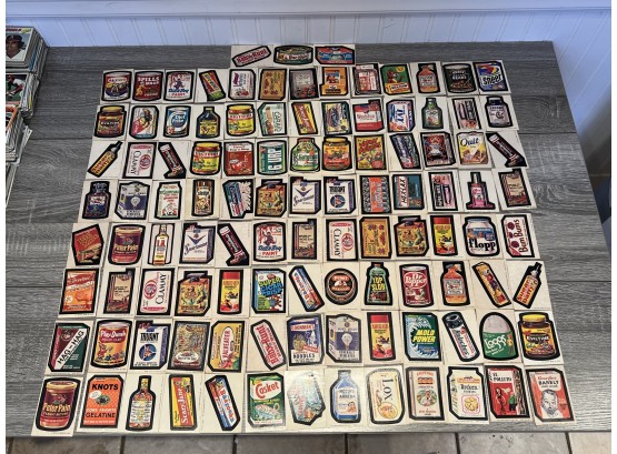 Huge Lot Of 107 Vintage Topps Wacky Packages Stickers, Very Cool