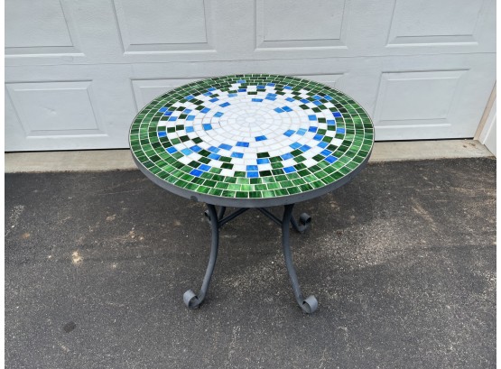 Glass Mosaic Tile Top Table
