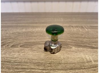 Vintage Casco Wheel Spinner Suicide Knob, Green Glass