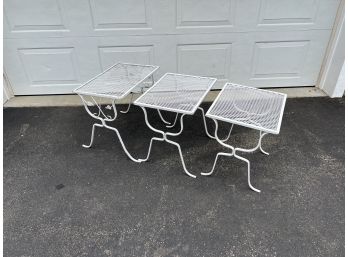 Set Of 3 Iron Nesting Patio Tables