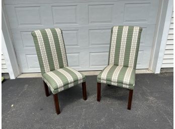Pair Of Green Upholstered Chairs