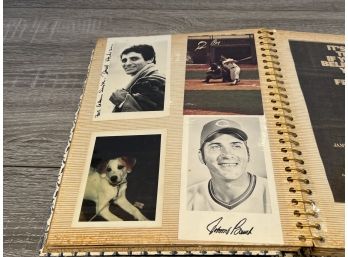 Vintage Scrap Book And Photo Album With Signed Autographs Of Baseball And Star Trek, Disney Photos Connecticon
