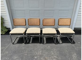 Set Of Four Marcel Breuer Cesca Style Chairs