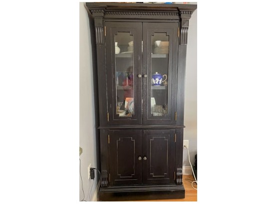 Glass Double Door China Cabinet (Contents Not Included)