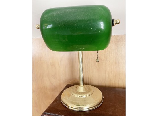 Green And Brass-like Desk Lamp