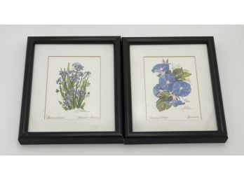 Small Floral Art From Bermuda (2 Framed Pieces)