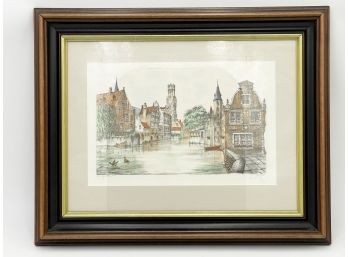 'Guilini C.' Rik Axe Pencil Signed And Numbered Print In Quality Frame