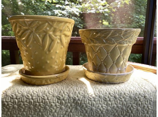 McCoy Flowerpots Hobnail And Quilted