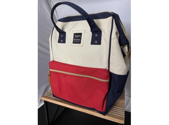 Red White And Blue Canvas Backpack/Doctors Bag