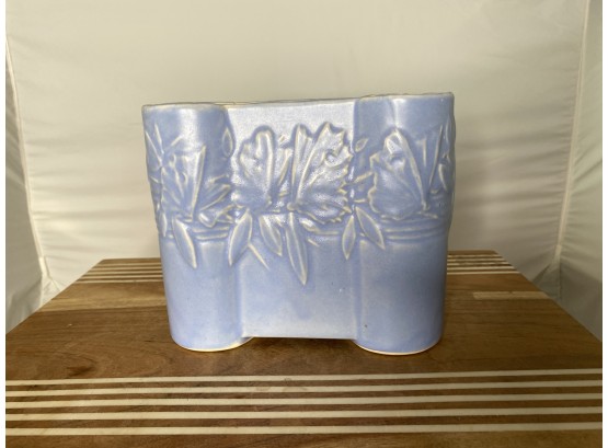 McCoy Blue/Violet Double Binocular Style Vase - Butterflies