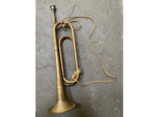 US Regulation Brass Military Bugle Made In USA Horn 18in