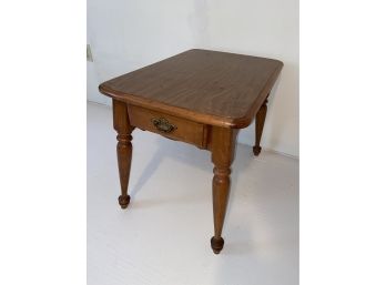 Wooden Night Stand Side End Table 19x28x21.5in Small Drawer