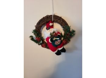 Christmas Wreaths Santa And Snowman