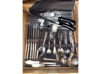 Cutlery Drawer Silver Plated Oneida Flatware Sets Silverware Fork Knife Spoons