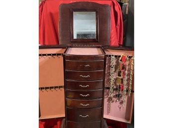 Jewelry Armoire Box 18x40x15in. All Items In Box Included!