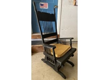 Black Gliding Rocker Rocking Chair 20x18.5x46in