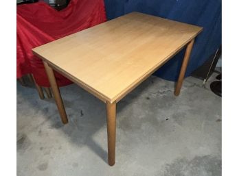 Solid Wooden Flip Top Table, Maple? Was Used As A Crafting Table, Has A Few Scratches.
