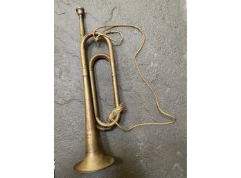 US Regulation Brass Military Bugle Made In USA Horn 18in