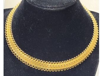 Vintage Avon Stiff Gold Tone Choker Necklace