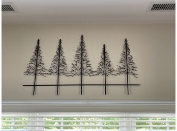 Large Metal Tree Art, 4 Feet Long