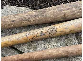 3 Vintage Baseball Bats Including Hillerich & Bradsby