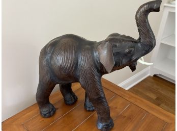 A Large Gorgeous Genuine Leather Elephant