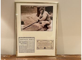 Hans Wagner New Haven Journal Framed Pic With Cert Of Authenticity