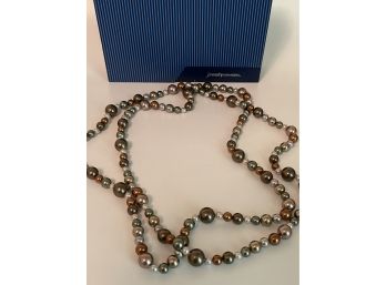 Beautiful Earth Toned Cultured Pearl Necklace