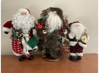 3 Vintage Santas