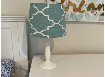 A Turquoise & Cream Lamp