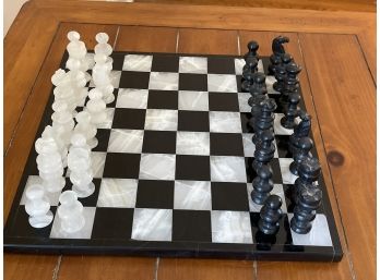 Amazing!  Black & White Onyx Chess Board