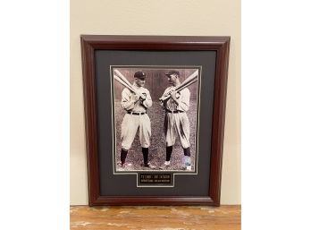 Baseball Heroes TY Cobb And Joe Jackson Framed Piece With Hologram