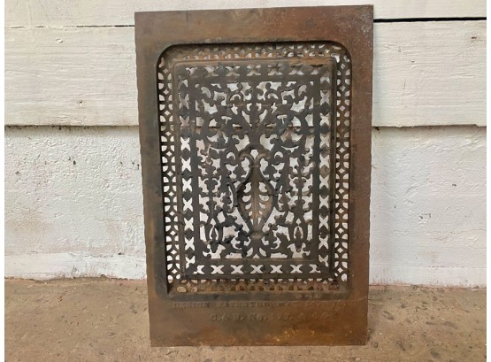 1800s Cast Iron Fireplace Cover