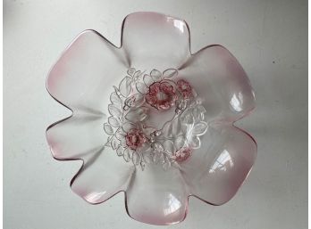 Pretty Mikasa Glass Flower Bowel